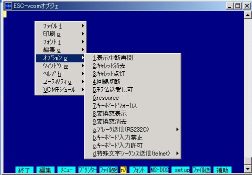 オプションメニュー